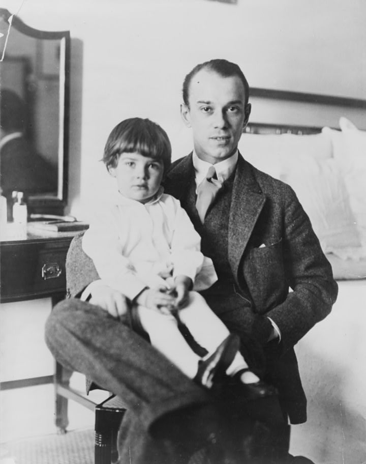 Mr.Nijinsky and his little daughter at his apartments in the Biltmore Oswald Birley Portrait Of Kyra Nijinsky