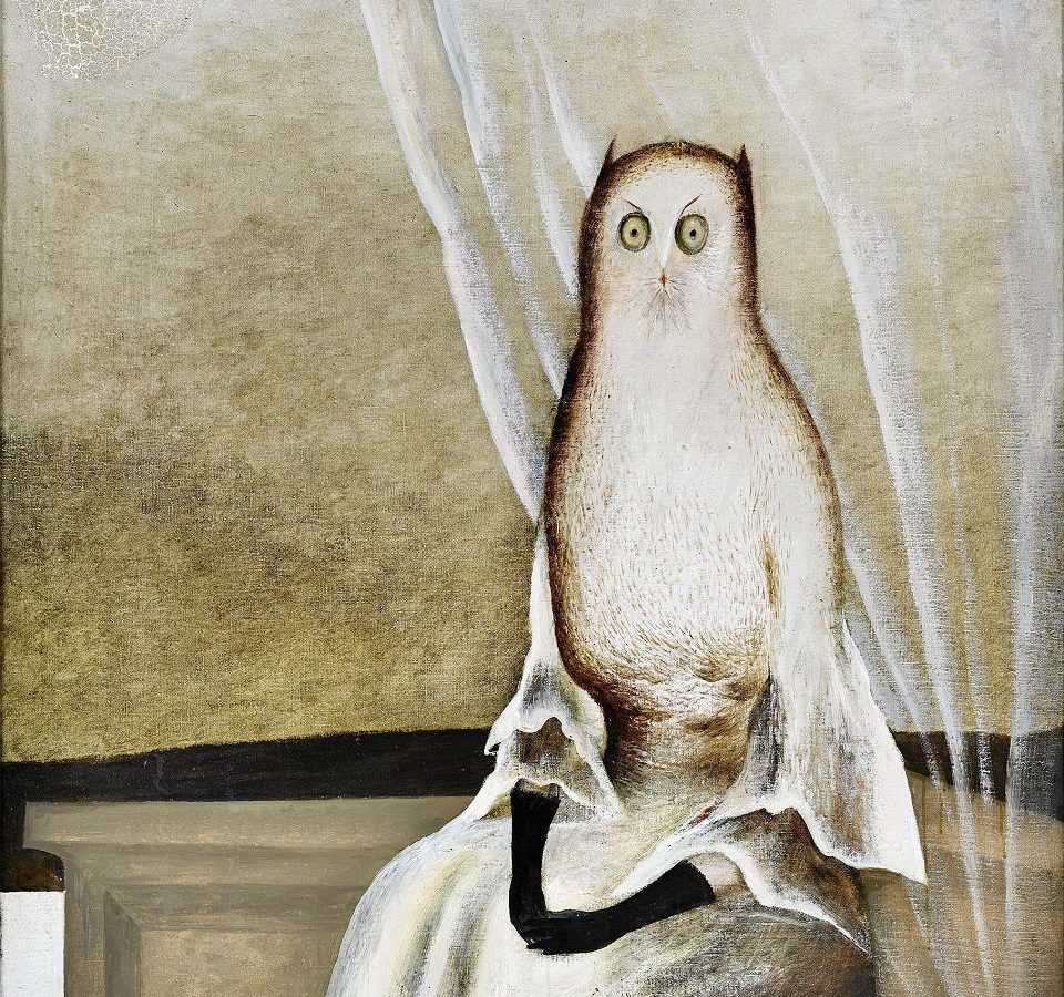 Owl, Maria Anto, 1969, Private Collection, The fantastic-realism paintings by Maria Anto