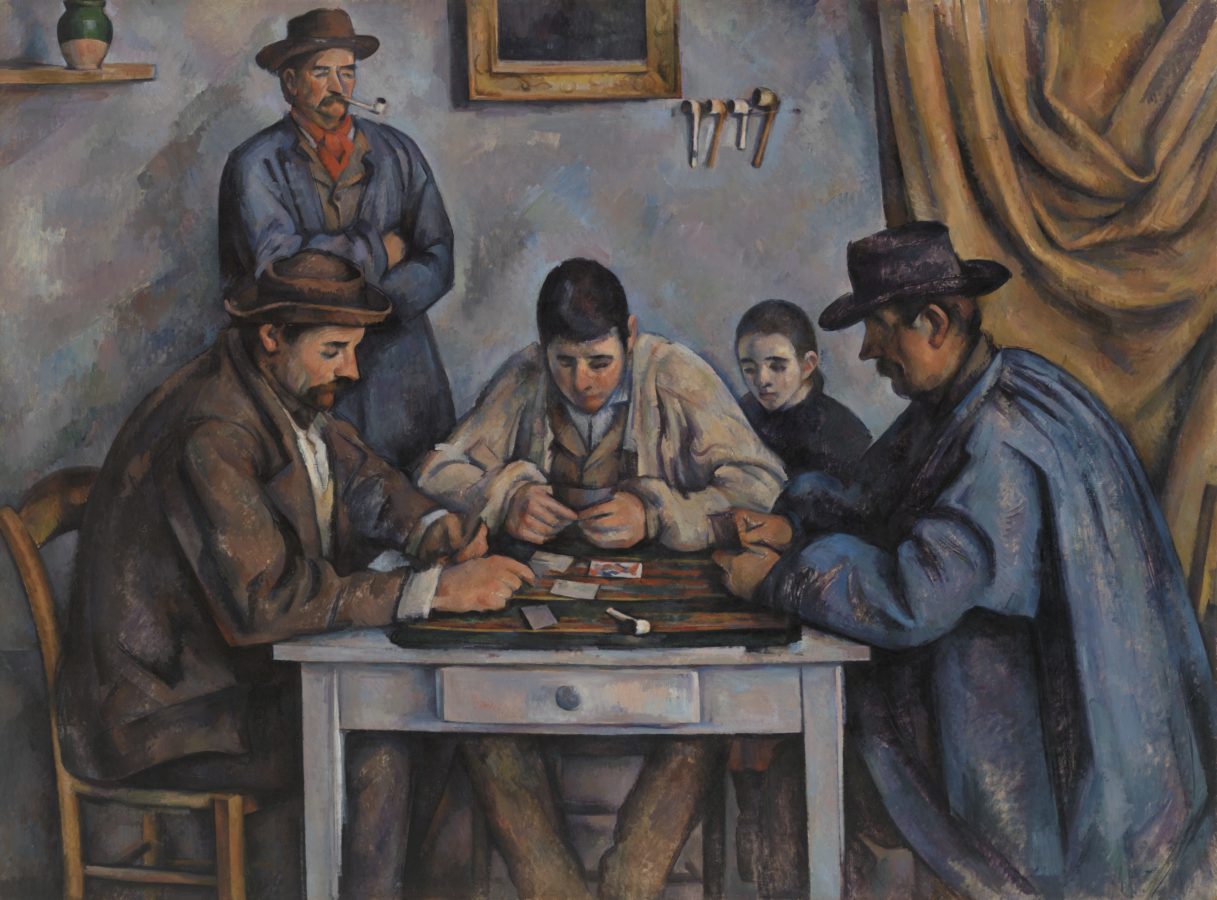 The Card Players, Paul Cezanne, 1890-1892. Oil on canvas. Philadelphia Visit in the Barnes Foundation
