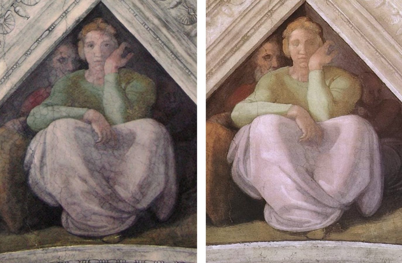 Worst artworks' restorations: Michelangelo, Jesse, 1508-1512, Sistine Chapel, Vatican