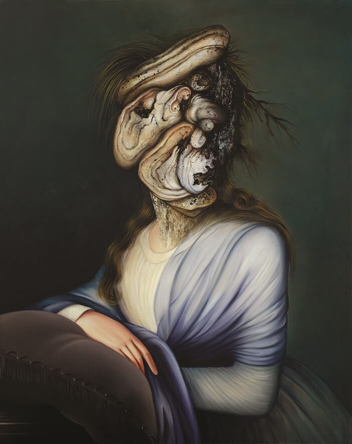 Ewa Juszkiewicz, Portrait of a lady, 2013, 92 x 73 cm faceless women
