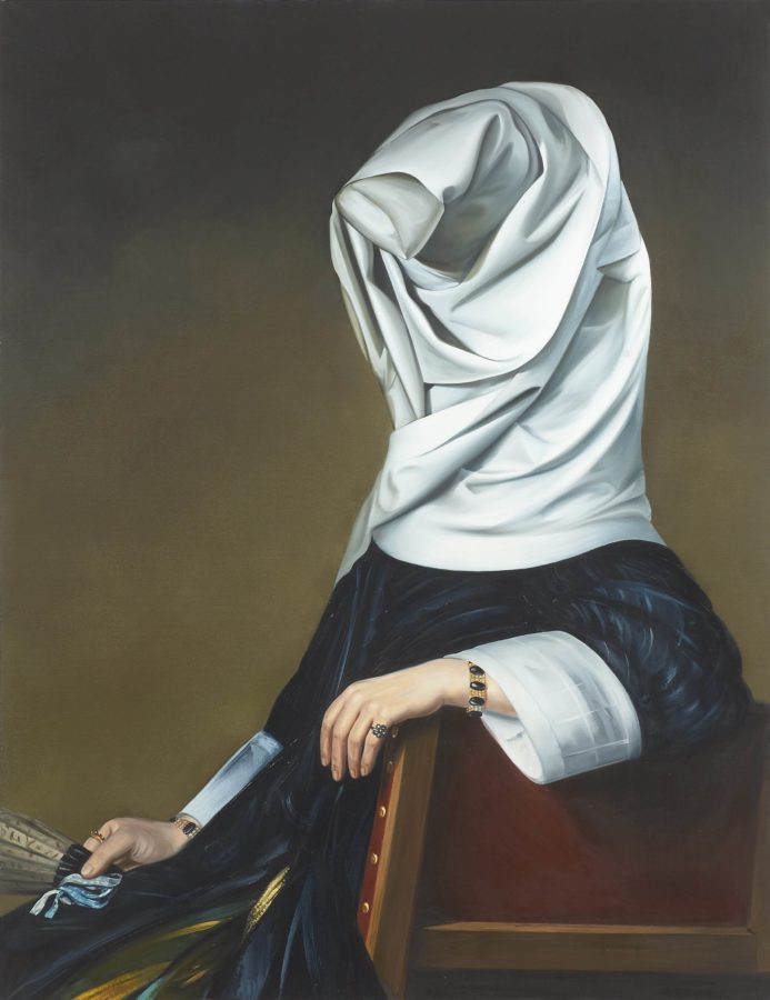 Ewa Juszkiewicz, Maria, 130x100 cm, oil on canvas, 2013,art of Ewa Juszkiewicz faceless women