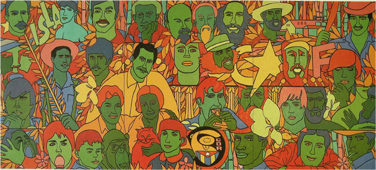 Pop Art and the Cuban Revolution: Isla 70 (Island 70), Raúl Martínez, 1970, Museo Nacional de Bellas Artes de la Habana.

