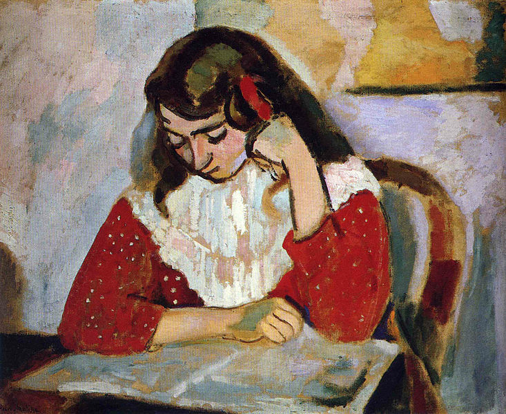 Henri Matisse, Portrait de Marguerite (The Reader), 1906, Musée de Grenoble, famous painters and their children