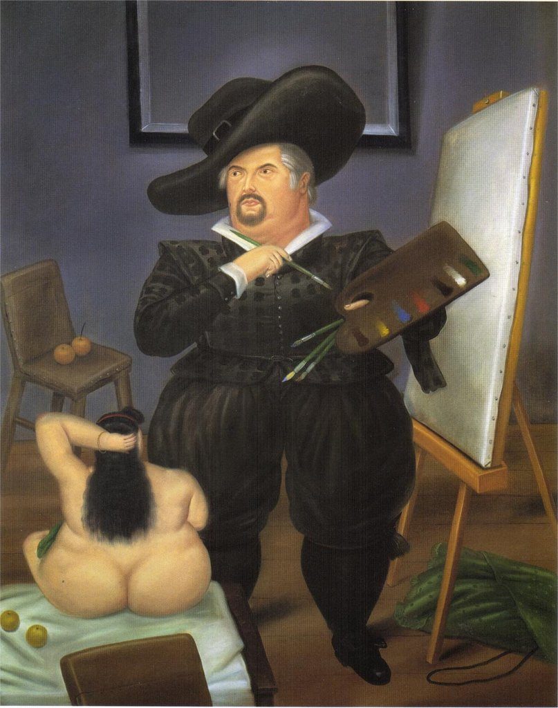 Fernando Botero, Self-Portrait as Velázquez, 1986, Botero's Guide to Colombian History