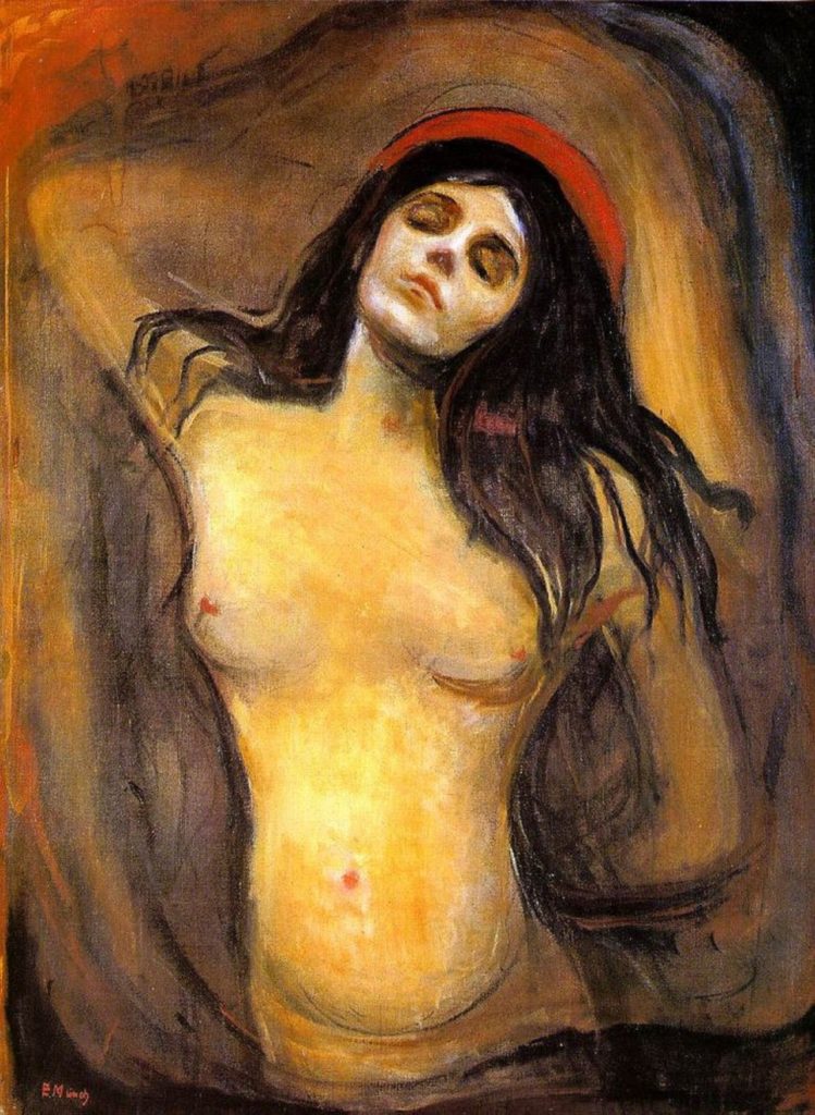 Edvard Munch, Madonna,1894, Munch Museum, Oslo, Frieze of Life Edvard Munch