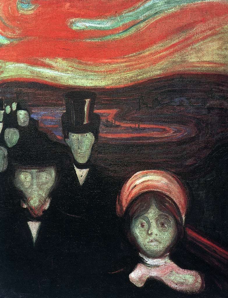 Edvard Munch, Anxiety, 1894, Munch Museum, Oslo Munch Frieze of Life Edvard Munch