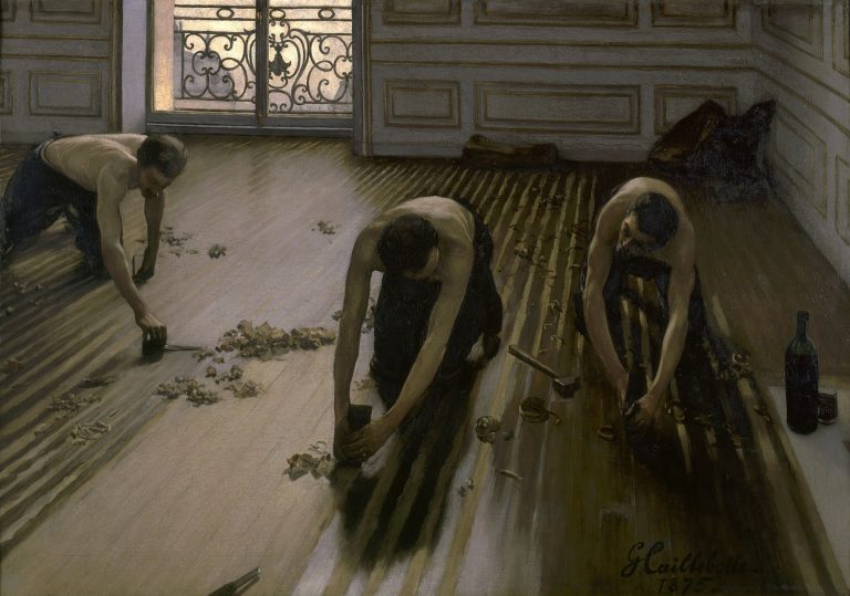 Jobs in art: Gustave Caillebotte, The Floor Planers, 1875, Musée d’Orsay, Paris, France.
