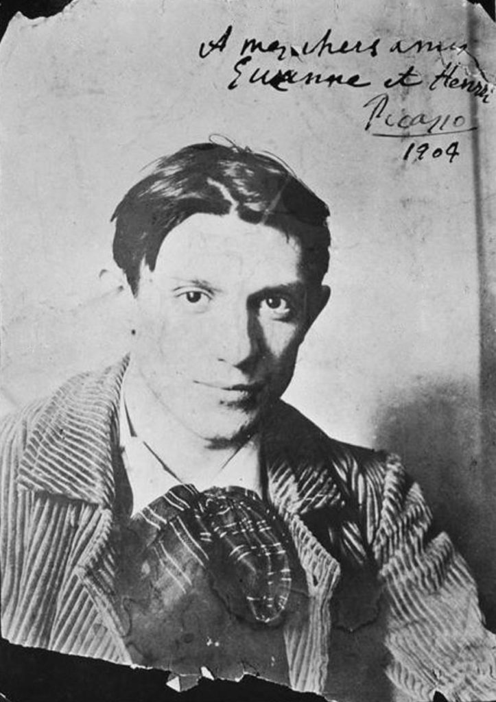Protest art: Picasso as a young man in 1904. Photograph by Ricard Canals. 