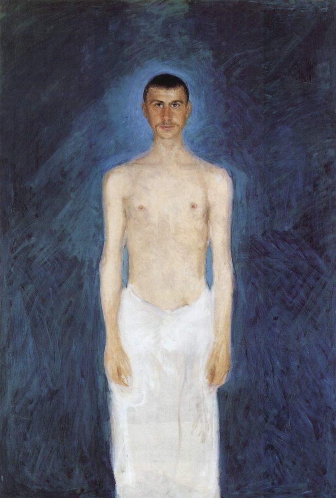 Richard Gerstl, Self-portrait in front of blue background, 1905 Richard gerstl's art