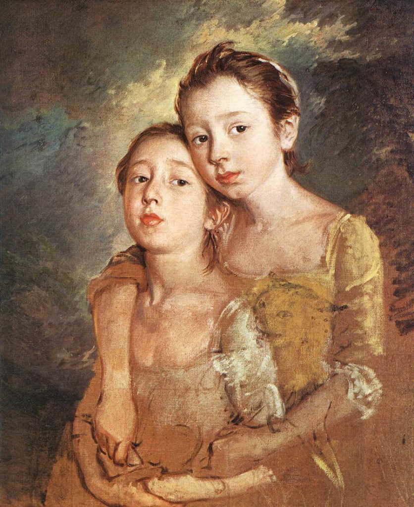 The Artist's Daughters with a Cat Gainsborough's daughters