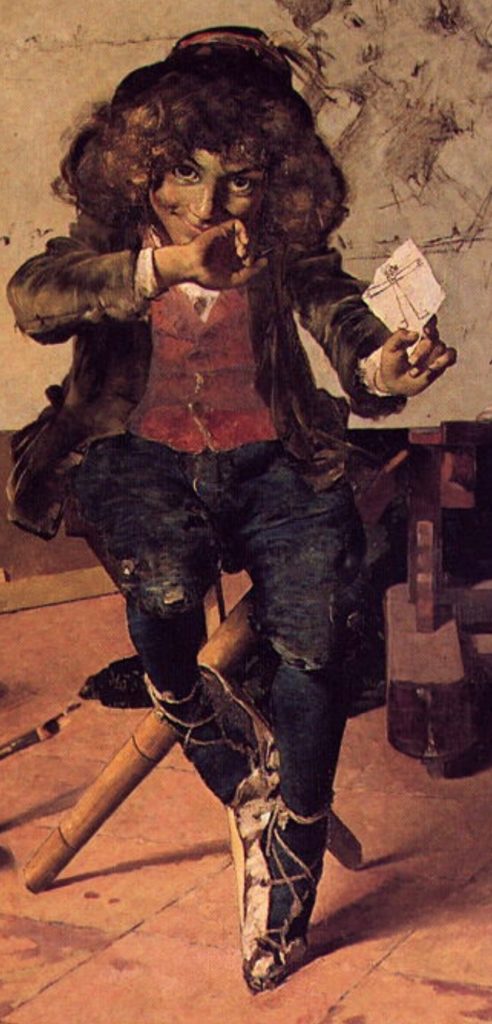 Henrique Pousão, Esperando o Sucesso, detail, Museu Nacional de Soares dos Reis de Porto
