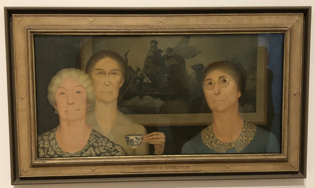 Grant Wood, ‘Daughters of Revolution,’ 1932 grant wood exhibit in the whitney museum in new york city