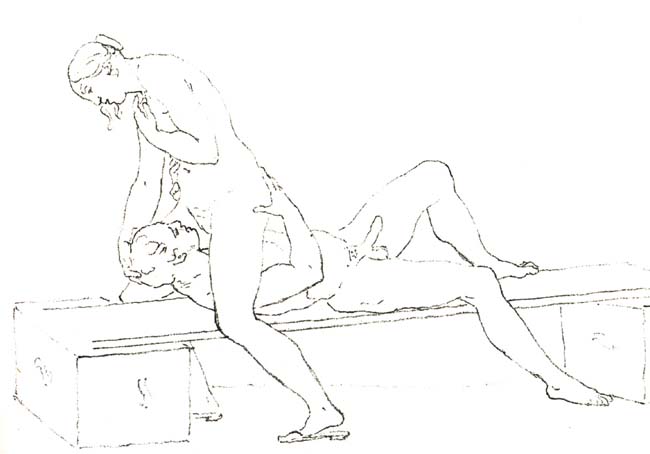 Erotic Drawings of Francesco Hayez, Francesco Hayez, Cunnilingus, or oral sex performed on a woman