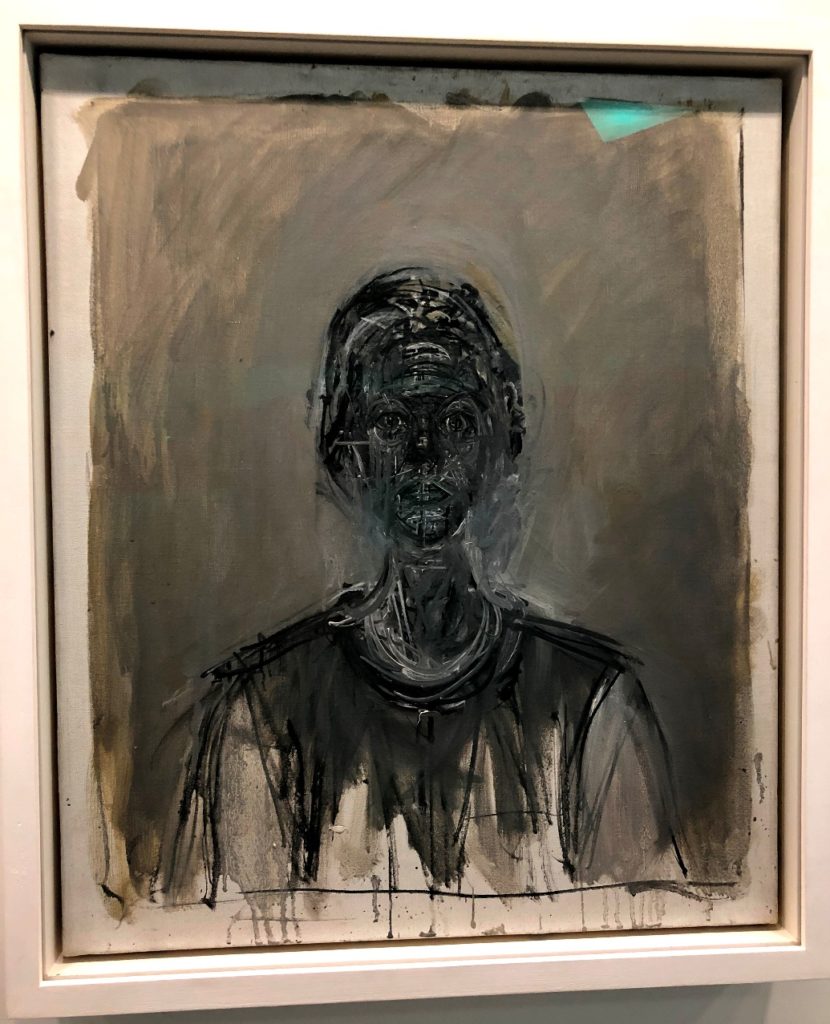 Alberto Giacometti, Black Annette, 1962, oil on canvas, Foundation Giacometti, Paris. Giacometti exhibit in the Guggenheim