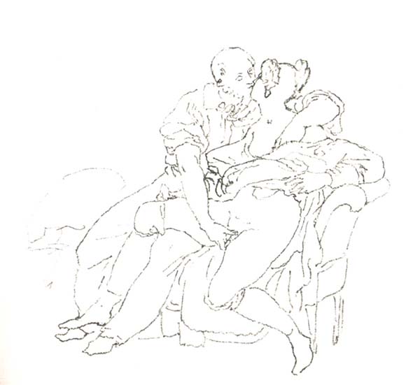 Hayez erotic drawings: Francesco Hayez, Mutual Masturbation, date unknown