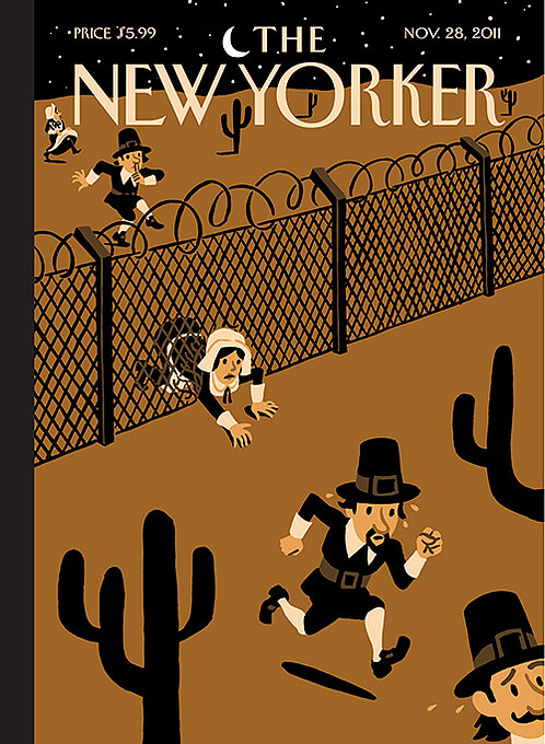 Christoph Niemann, Thanksgiving for The New Yorker, Nov 28, 2011. Artist's website.