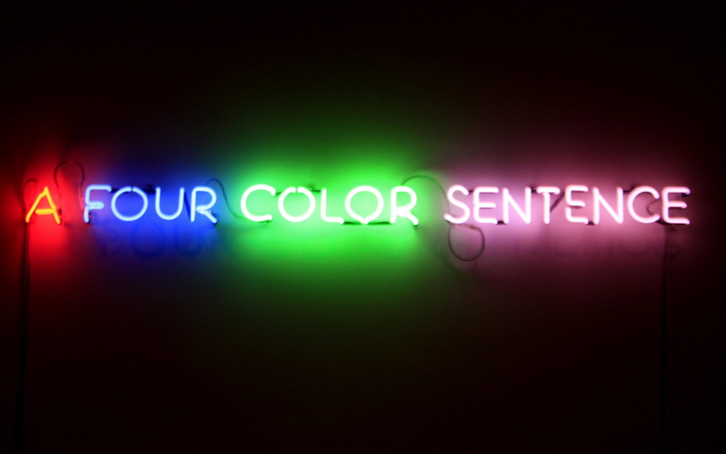 conceptual art: Joseph Kosuth, A Four Color Sentence, 1966, Staatliche Museen zu Berlin, Berlin, Germany.
