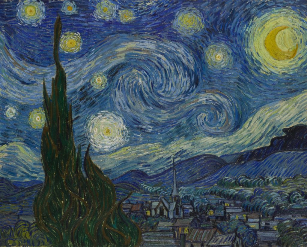 music inspired by visual art: Vincent Van Gogh, Starry Night, 1889, Museum of Modern Art, New York, NY, USA.
