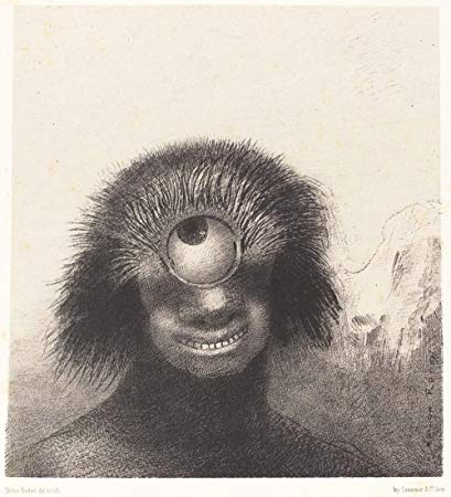 Odilon redon's noir Odilon Redon, Thedeformed polyp floated on the shores, a sort of smiling and hideous Cyclops, 1883, National Gallery of Art, Washington DC