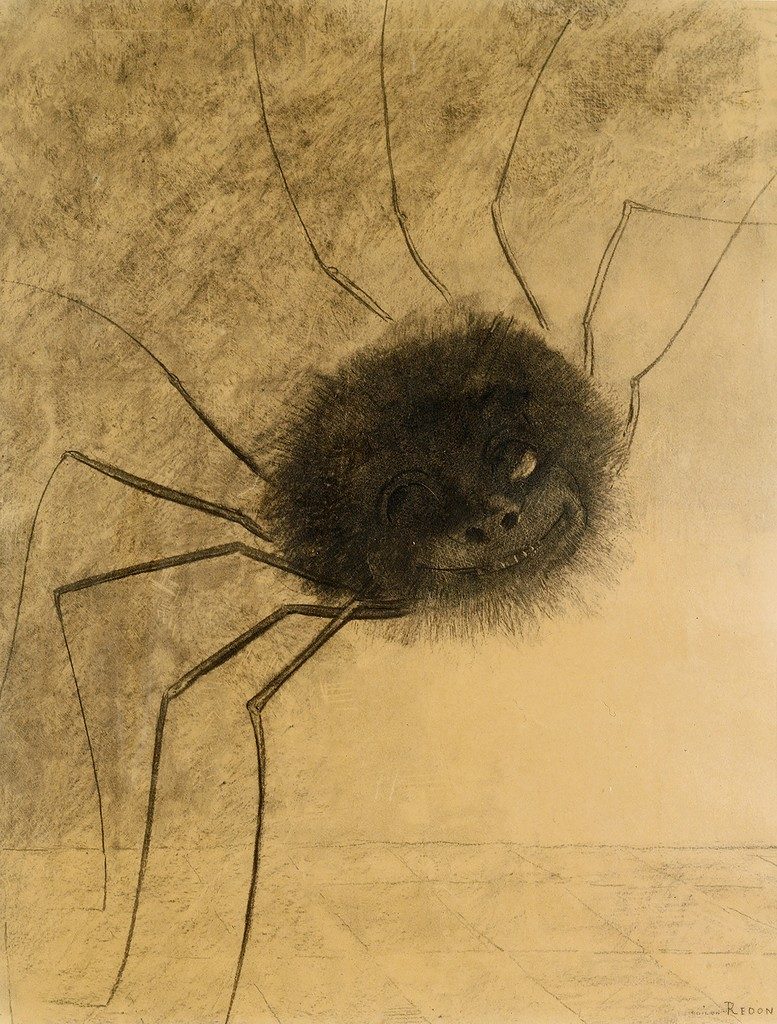 Odilon redon's noir Odilon Redon, The Crying Spider, 1887, LIthograph, The Baltimore Museum of Art