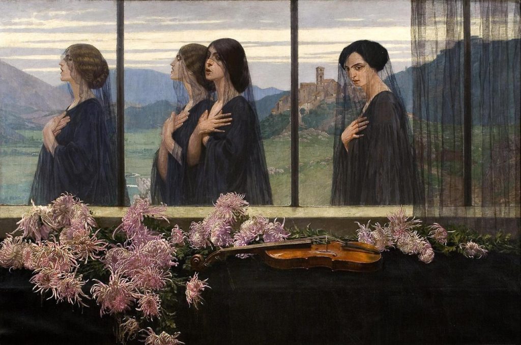 funeral paintings Edward Okuń, Four Strings of a Violin, 1914, The University of Arizona Museum of Art, Arizona