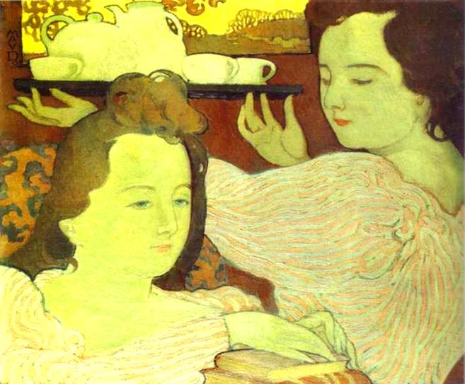 Maurice Denis, Mystic Allegory or Tea, 1892, private collection, tea in paintings