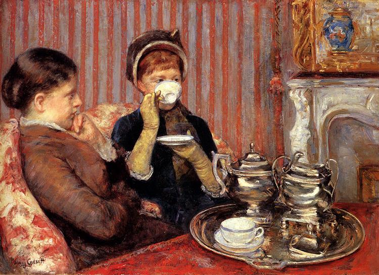 Mary Cassatt, The Tea, 1879 - 1880, Boston Museum of Fine Art, tea in paintings