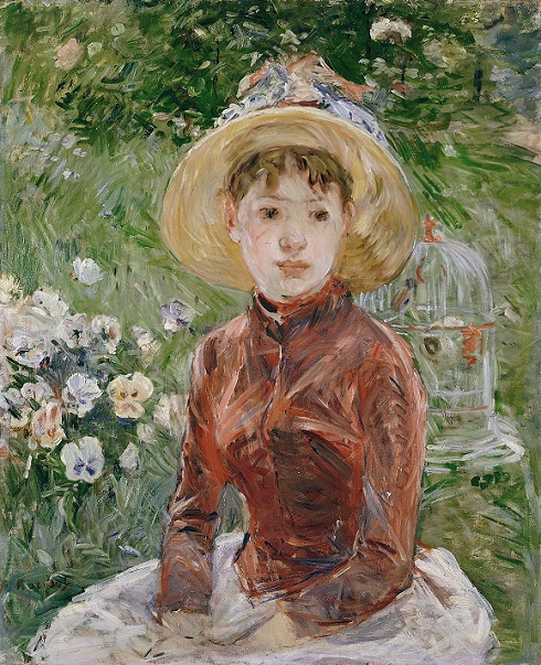 Berthe Morisot, Young Girl on the Grass. Mlle Isabelle Lambert, 1885, Ordrupgaard Museum, wilhelm hansens impressionist collection