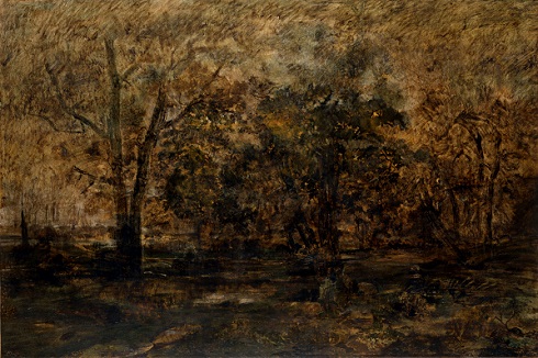 Thédore Rousseau, Sunset in the Forest, 1856-58, Ordrupgaard Museum, wilhelm hansens impressionist collection
