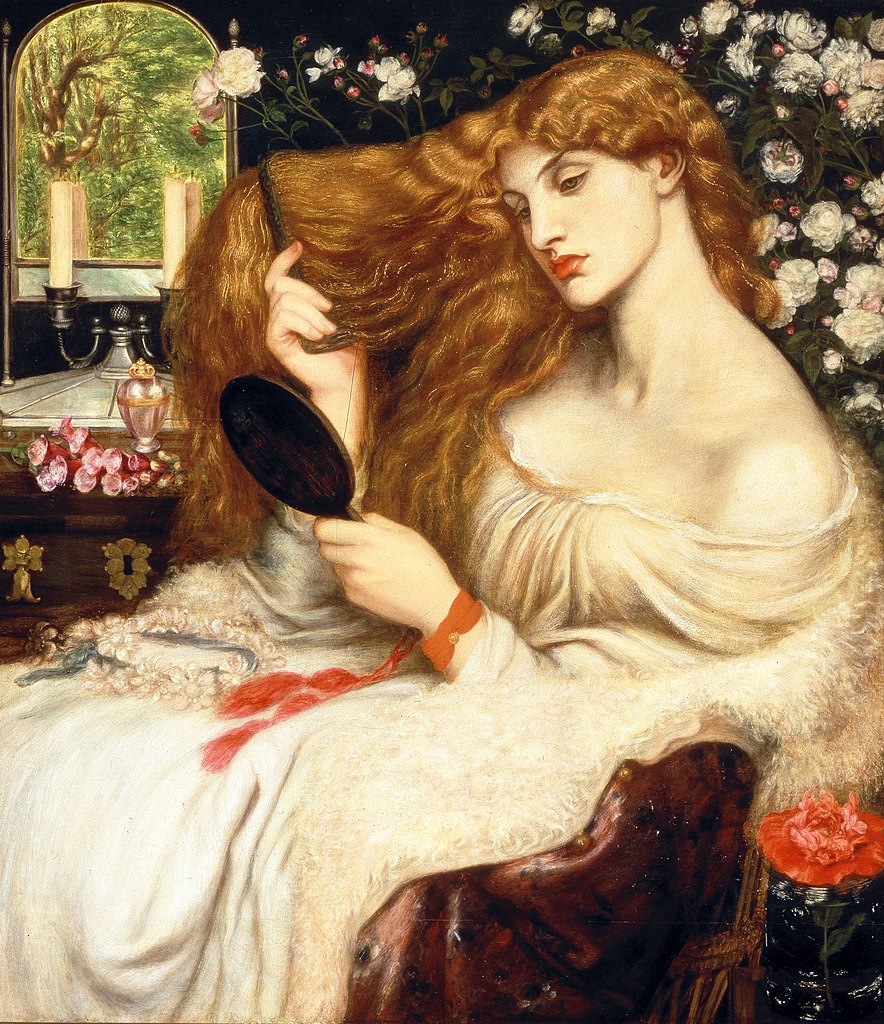 Dante Gabriel Rossetti, Lady Lilith, 1868, Delaware Art Museum, Wilmington, DE, guide to aestheticism