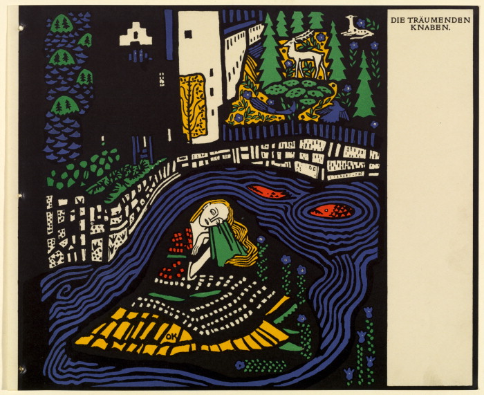 Oskar Kokoschka, Die träumenden Knaben [The Dreaming Youths], 1908, MoMA, the dreaming youths