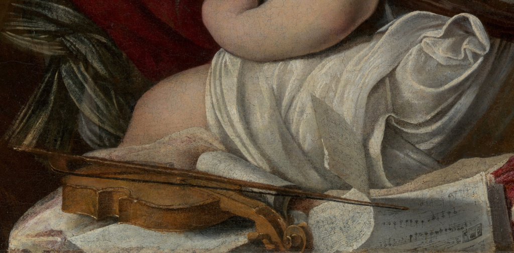 Caravaggio The Musicians Caravaggio, The Musicians, 1595, Metropolitan Museum of Art (detail)