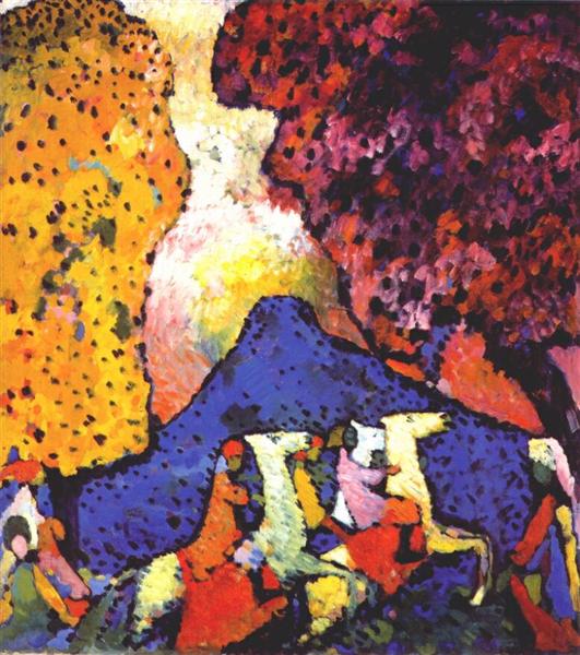 Wassily Kandinsky, Blue Mountain, 1908, Solomon R. Guggenheim Museum, New York City, NY, theosophy and art