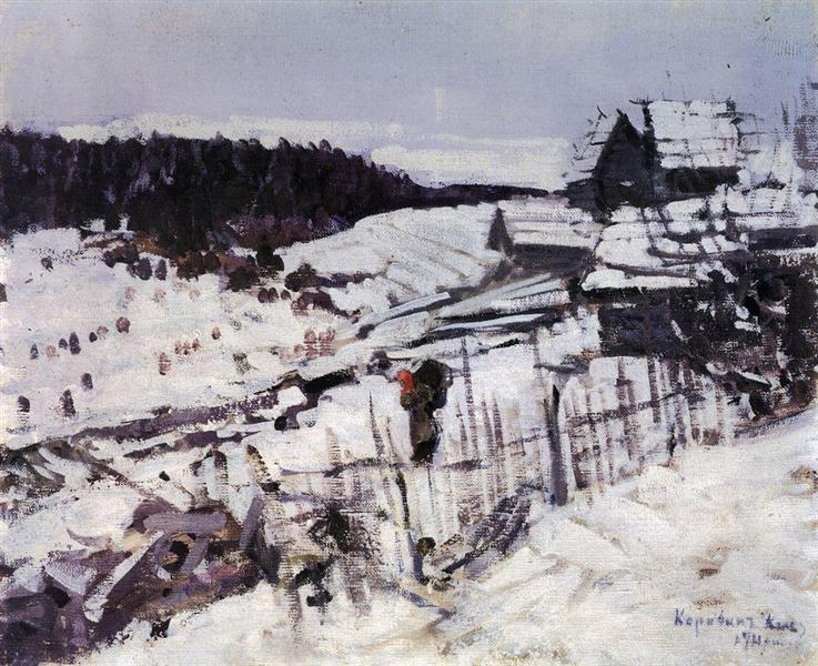 Konstantin Korovin, Winter, 1911, State Russian Museum, Sankt Petersburg, winter in konstanti korovin