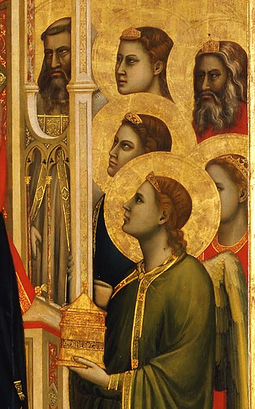 Giotto di Bondone, Ognissanti Madonna, 1306 - 1310, Galleria degli Uffizi, Florence, detail