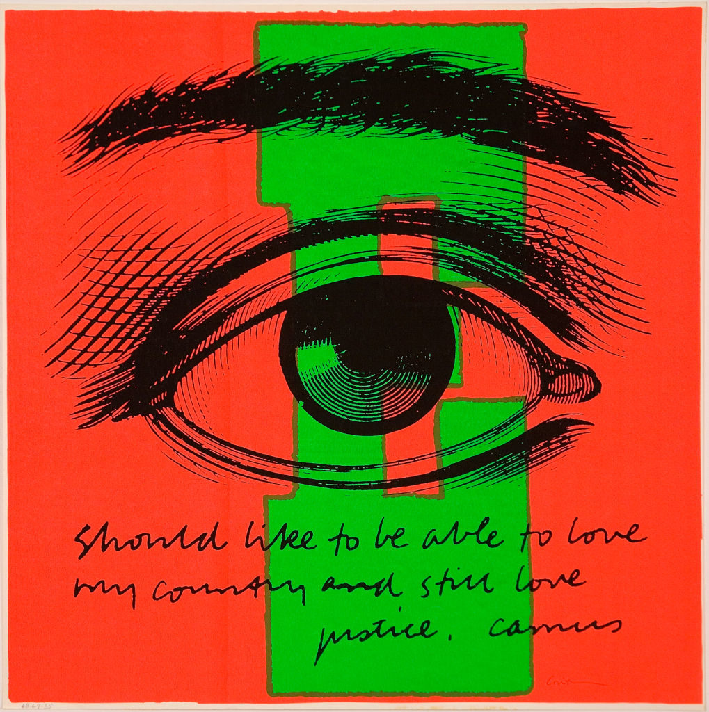 Corita Kent, Eye Love, 1968, Tang Museum, Skidmore College, New York, NY, USA.