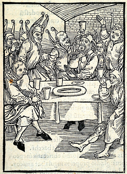 Attributed to Albrecht Dürer, from Sebastian Brant's book Stultifera navis (Ship of Fools), 1498, Library of the University of Houston, fat thursday