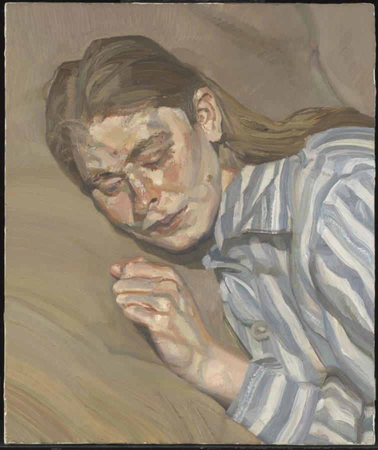  Lucian Freud, Girl in a Striped Nightshirt, 1985, Tate, celia paul and her art in the shadow