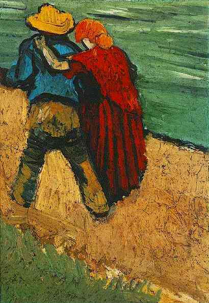 Vincent van Gogh, Two Lovers, Arles (Fragment), 1888, private collection, searching for love in art