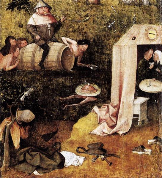 Hieronymus Bosch, Allegory of Gluttony and Lust, c.1500, Yale University Art Gallery (Yale University), New Haven, CT, US, fat thursday