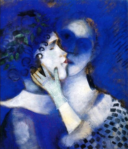Marc Chagall, Blue Lovers, 1914, private collection, searching for love in art