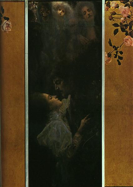 Gustav Klimt, Love, 1895, Kunsthistorisches Museum, Vienna, Austria, searching for love in art