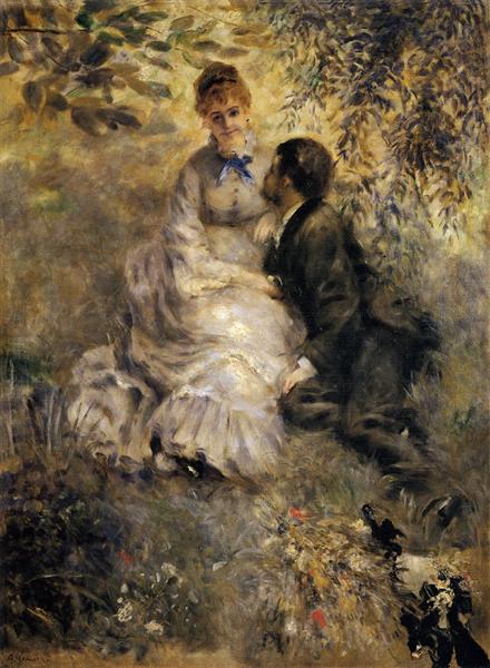 Pierre-Auguste Renoir, The lovers, 1875, National Gallery in Prague, Prague, Czech Republic, searching for love in art