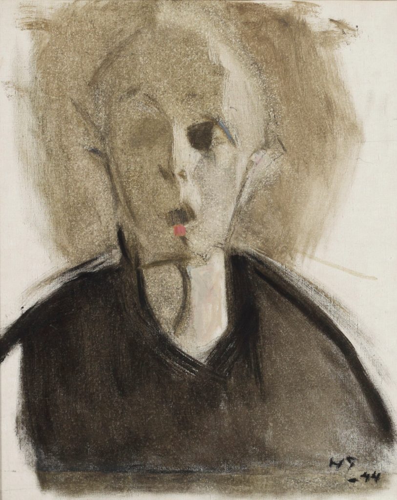 Self-Portraits by Women Artists Helene Schjerfbeck, Self-Portrait with Red Spot