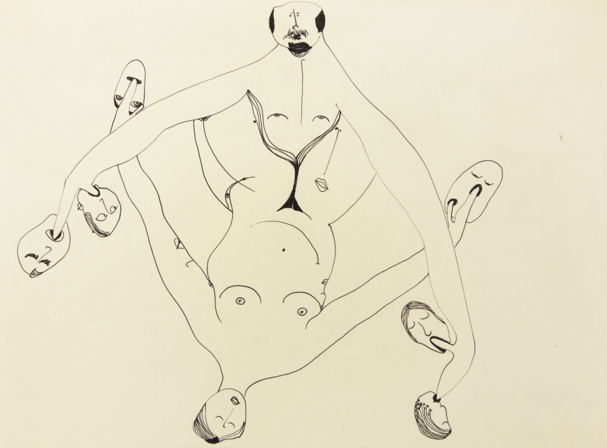 Huguette Caland, Untitled, 1972, source: https://www.artpapers.org, huguette caland's linear eroticism