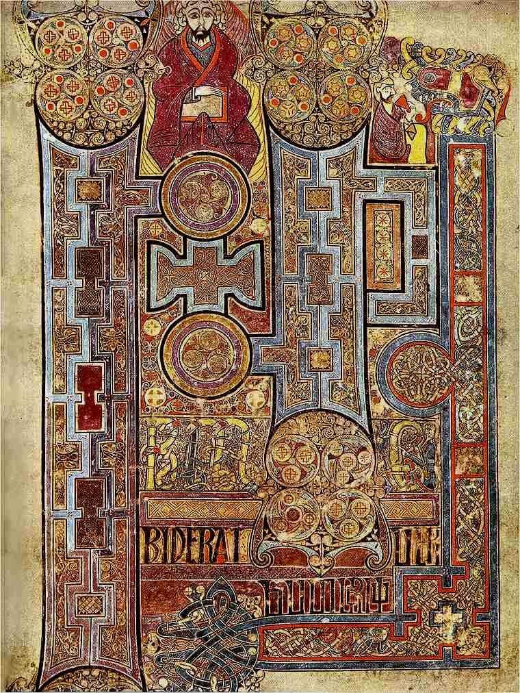 Book of Kells Fo.292r medieval Irish art