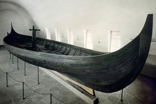 Viking Art: Gokstad Ship, ca 890 BCE, Museum of Cultural History, University of Oslo, Oslo, Norway. 