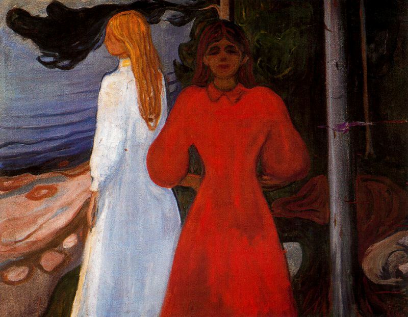Edvard Munch, Red and white, 1900, Munch Museum, Oslo, Norway, kandinsky's inspiration
