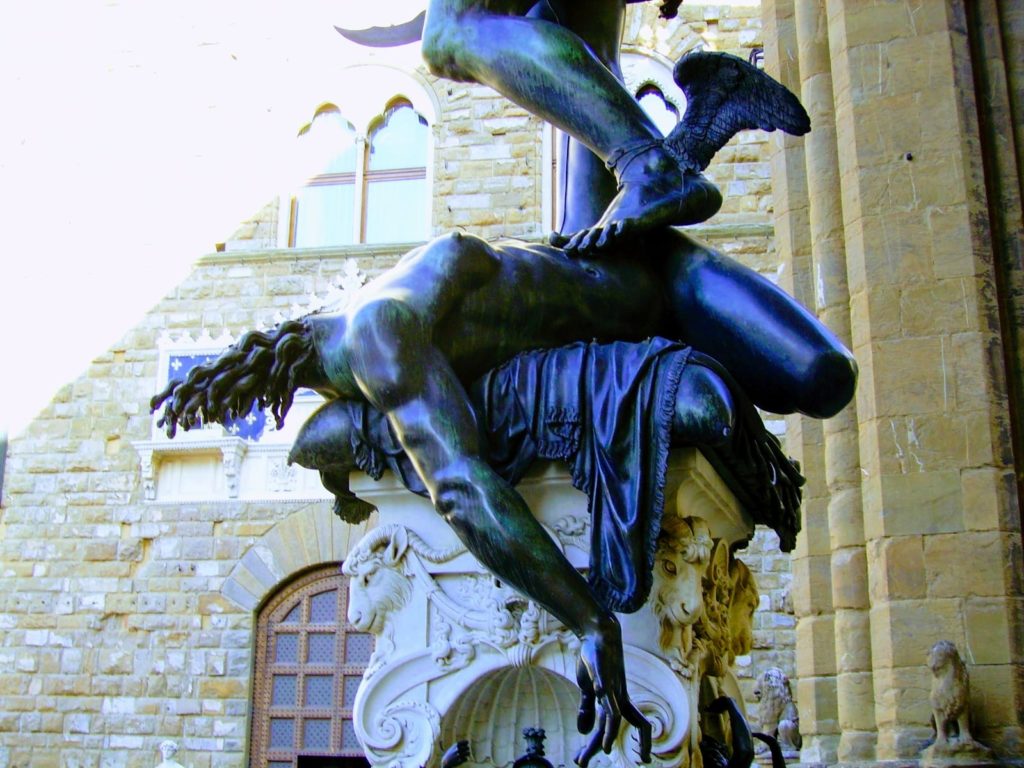 Perseus standing over Medusa, Author’s photo.
